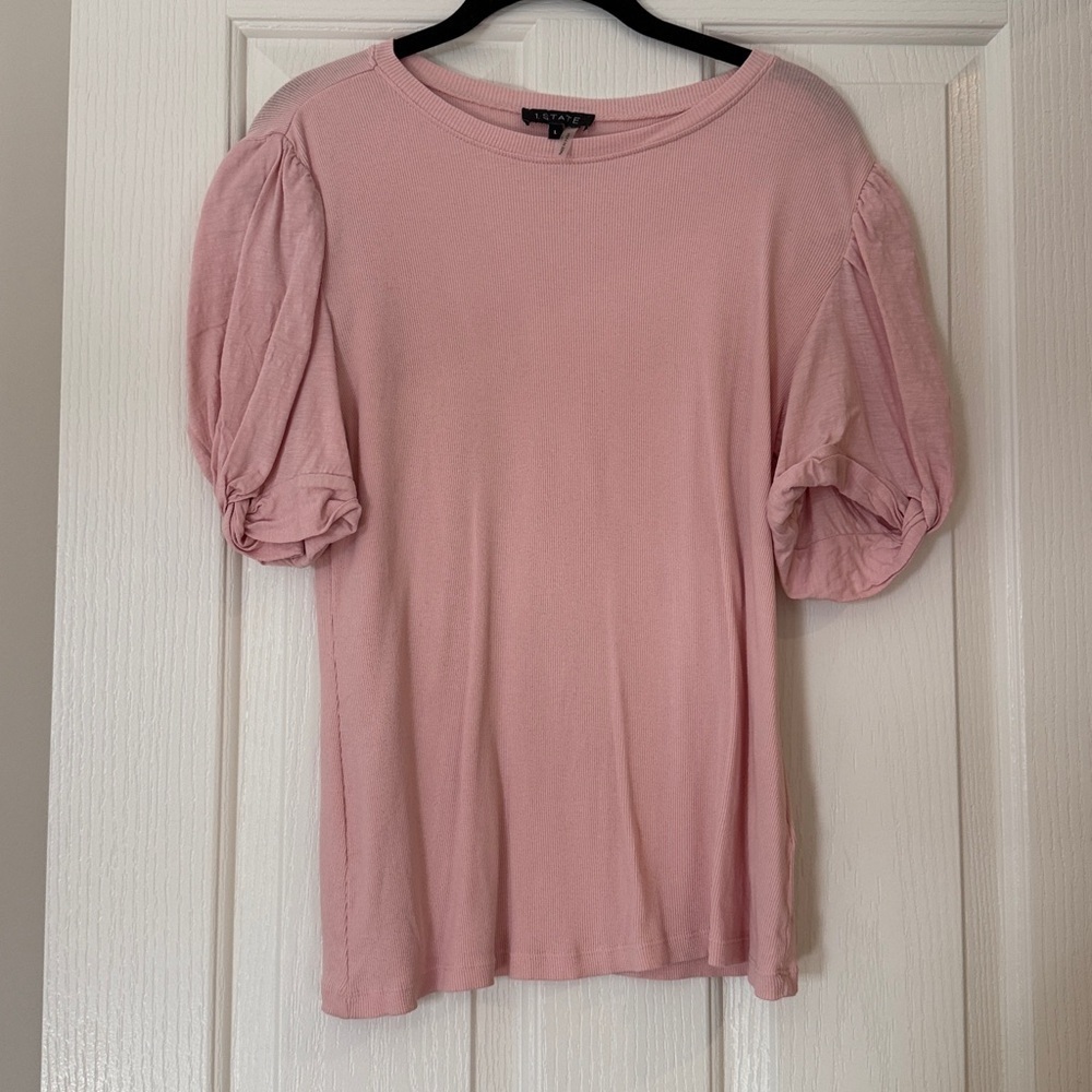 1. State Blush Puff Sleeve Blouse